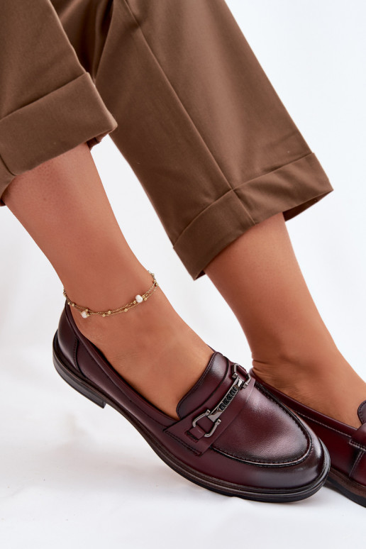 Leer dames mocassins Vinceza 39983 bordeaux