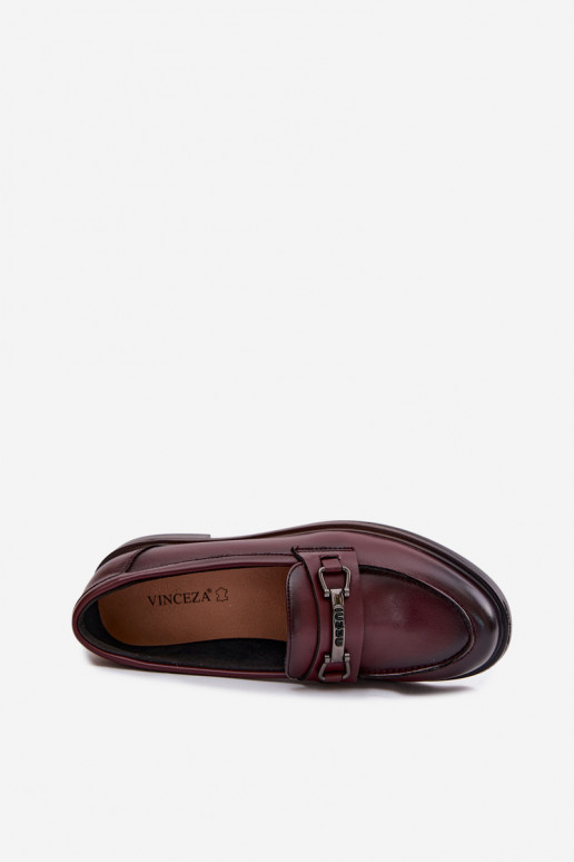 Leer dames mocassins Vinceza 39983 bordeaux