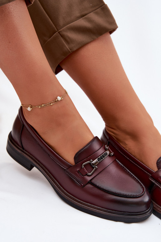 Leer dames mocassins Vinceza 39983 bordeaux