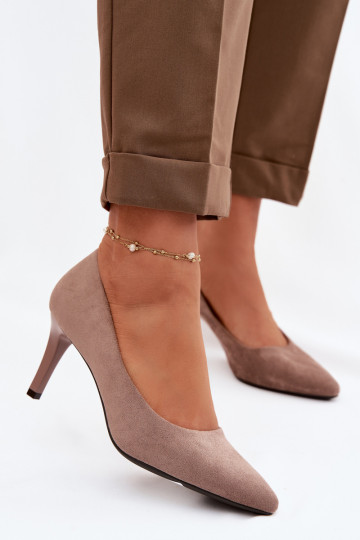 Hakken van eco-suèdeoIne Sergio Leone 1336 bruine kleur 2