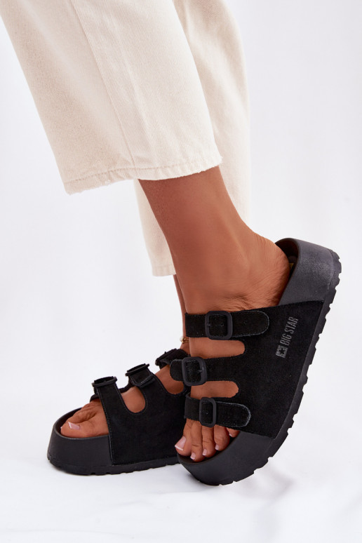 Damespantoffels met platform Met Strepen Big Star TT274531 zInart