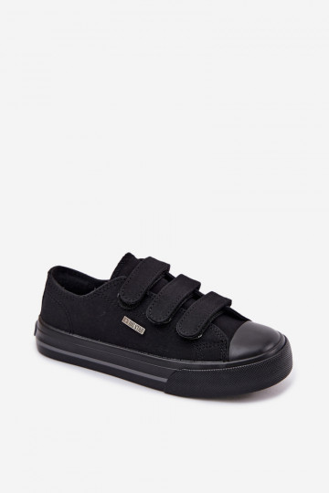 Big Star TT374172 kinder vrijetijdsschoenen met klittenbandsluiting in zwart