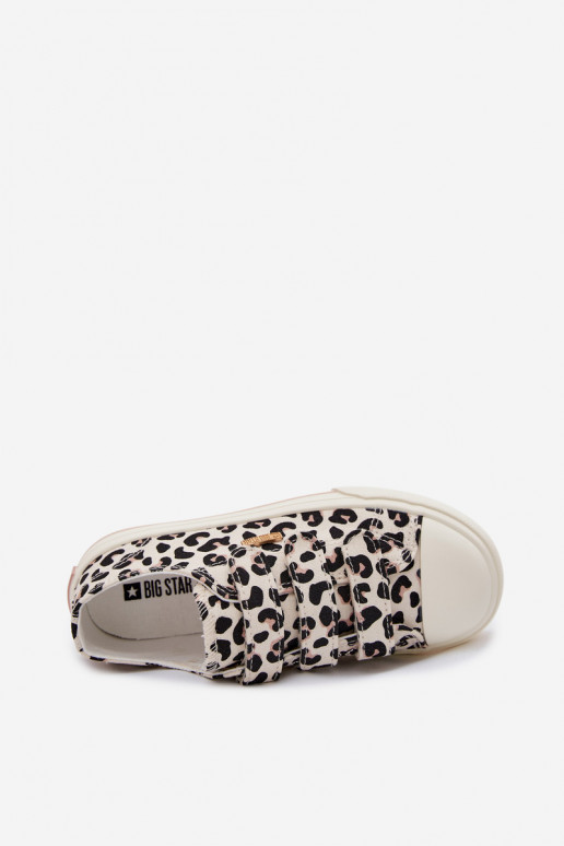 vrijetijdsschoenen Kinderen met zelfklevende bevestigingsmiddelen Big Star TT374171 met luipaardbontpatronen