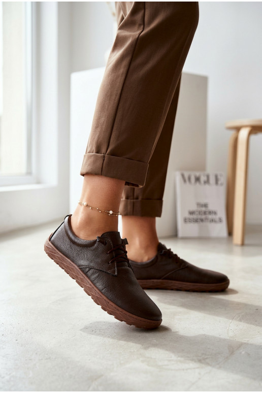 Leer schoenen Barefoot Dames Zazoo 10189 CzekoladoIne