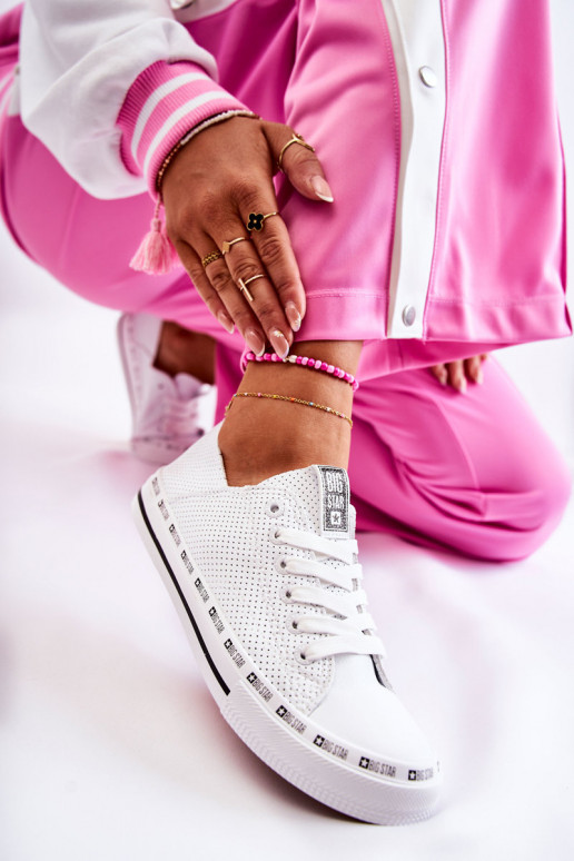 Dames met elementen van opengeInerkt vrijetijdsschoenen Big Star Initte kleur FF274024