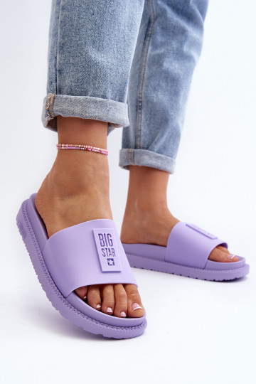 Dames slippers Big Star LL274426 paarse kleur