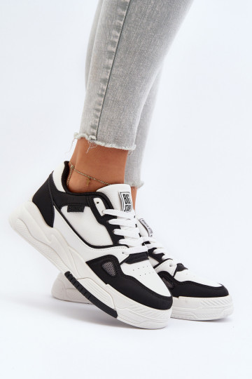 Dames sportschoenen Big Star NN274669 zwart-wit 2