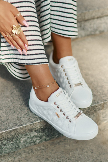 Kunstlederen casual schoenen Big Star RR274322 witte kleur