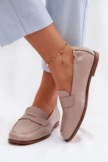 MocassinsOpturalnej Skóry Vinceza 18121 beige