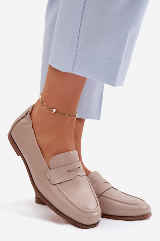 MocassinsOpturalnej Skóry Vinceza 18121 beige