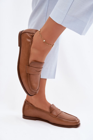 MocassinsOpturalnej Skóry Vinceza 18121 bruine kleur