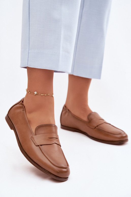 MocassinsOpturalnej Skóry Vinceza 18121 bruine kleur