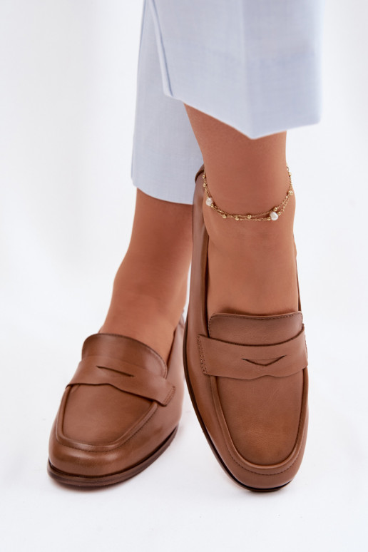 MocassinsOpturalnej Skóry Vinceza 18121 bruine kleur