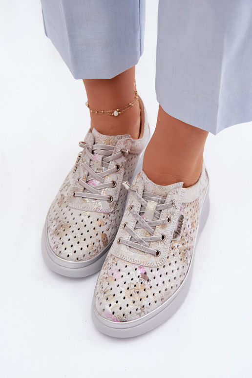 OpengeInerkt suède schoenen Dames Vinceza 79603 grijs