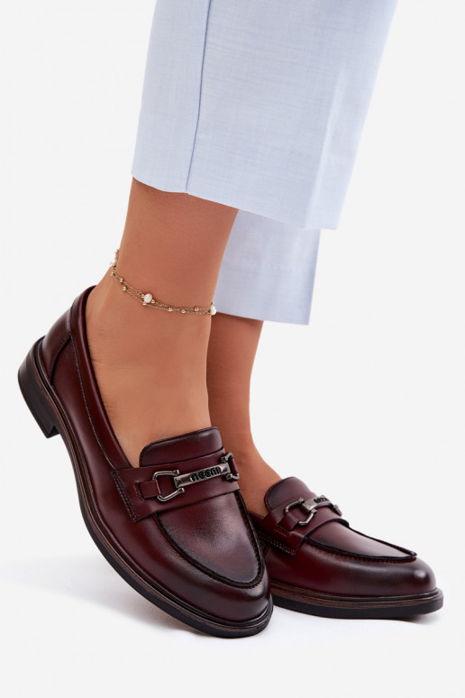 Leer dames mocassins Vinceza 39983 bruine kleur