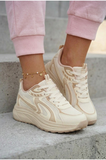 sportschoenen Sneakers model schoenen Dames Big Star TT274326 HI-POLY SYSTEM beige 2