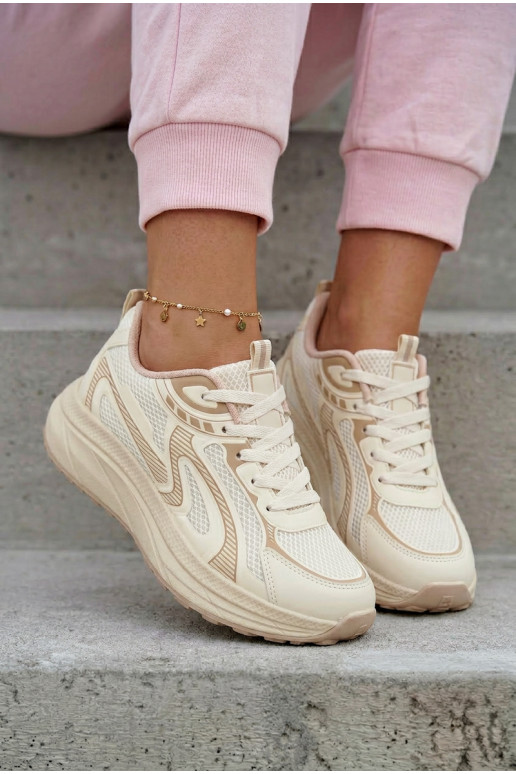 sportschoenen Sneakers model schoenen Dames Big Star TT274326 HI-POLY SYSTEM beige