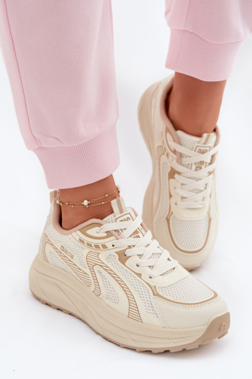 sportschoenen Sneakers model schoenen Dames Big Star TT274326 HI-POLY SYSTEM beige