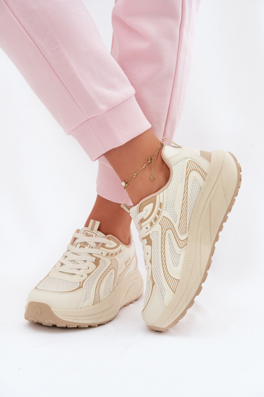 sportschoenen Sneakers model schoenen Dames Big Star TT274326 HI-POLY SYSTEM beige