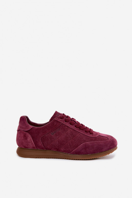 Sneakers model schoenenOpturalnego van suèdeu Big Star TT274227 bordeaux
