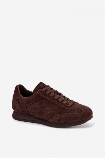 Suède sportschoenen Big Star TT274226 chocolade kleur 2