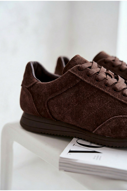 Sneakers model schoenenOpturalnego van suèdeu Big Star TT274226 CzekoladoIne