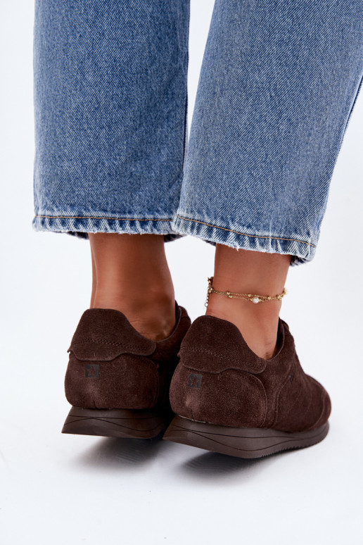 Sneakers model schoenenOpturalnego van suèdeu Big Star TT274226 CzekoladoIne