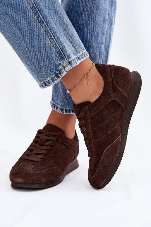 Sneakers model schoenenOpturalnego van suèdeu Big Star TT274226 CzekoladoIne