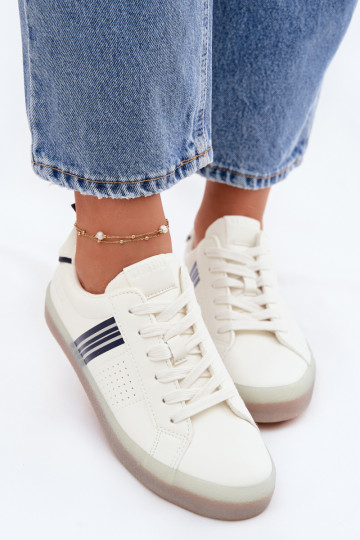 Kunstlederen sportschoenen Big Star TT274306 witte kleur