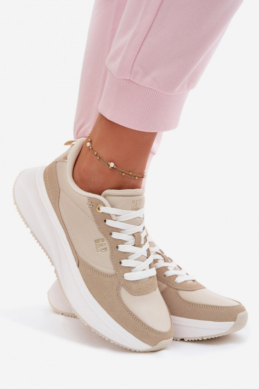 Sneakers model schoenen Dames met platform GAP PENELOPE GPIN6155300049 beige