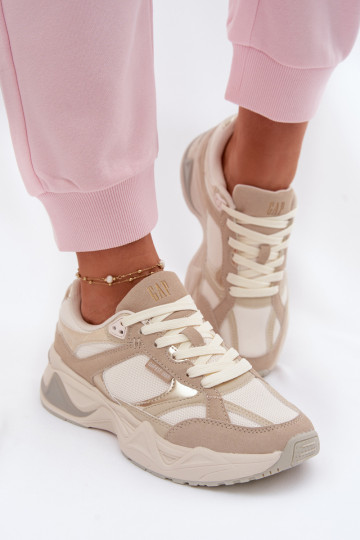 Dames sportschoenen met platform GAP MARATHON GPIN6154923895 zandkleur