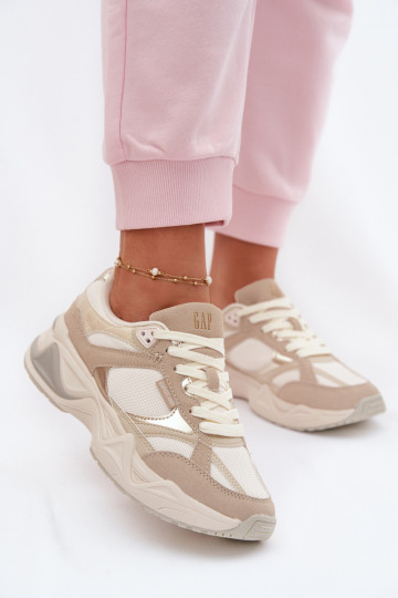 Dames sportschoenen met platform GAP MARATHON GPIN6154923895 zandkleur 2