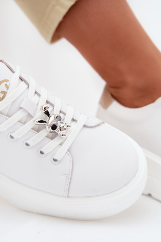 Leer Sneakers model schoenen Dames met platformPrzypinką Vinceza 39973 Initte kleur