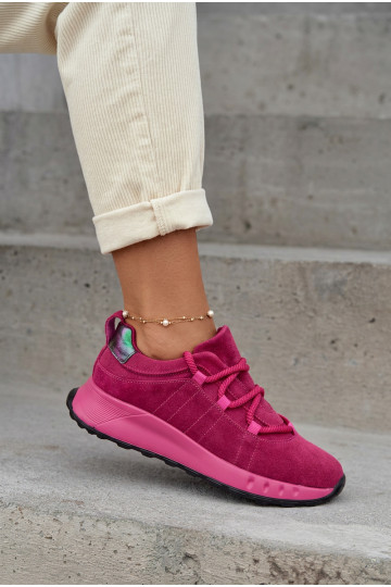 Dames suède sneakers Bemela roze kleur