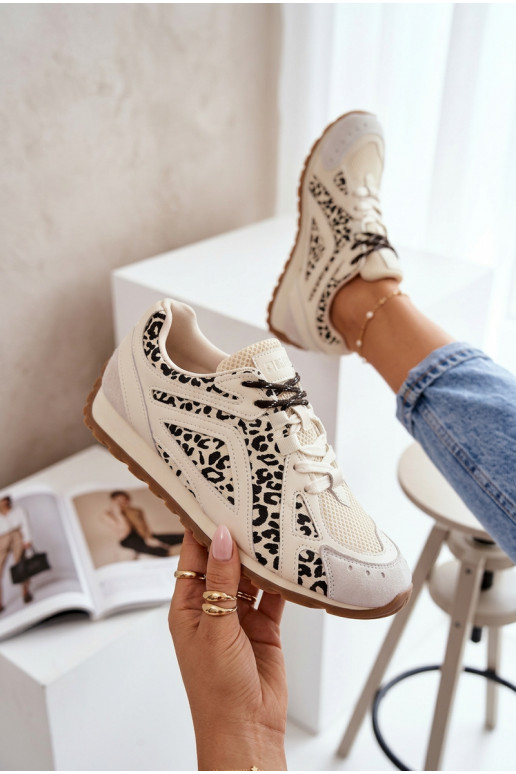 Leer van suède Sneakers model schoenen Dames Big Star TT274549 beige