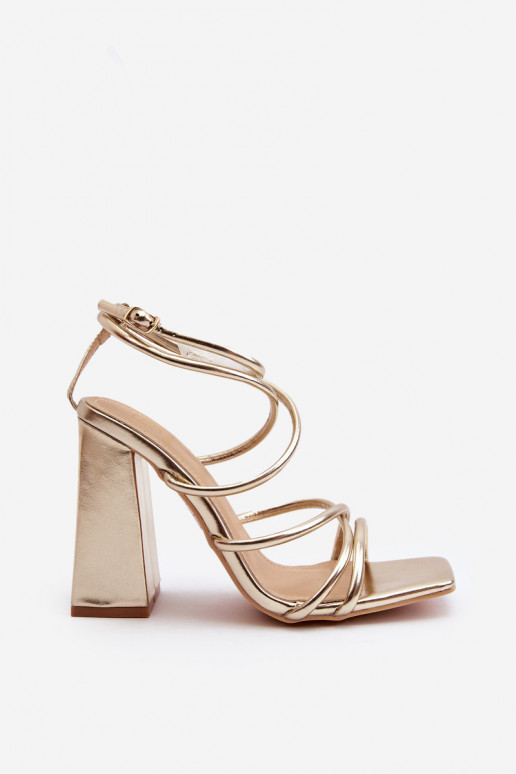 In de mode Sandalen met hoge hak gouden kleur Josette