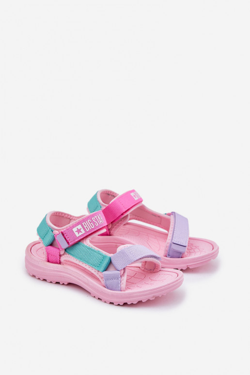 sandalen Kinderen met zelfklevende bevestigingsmiddelen Big Star RR374519 roze