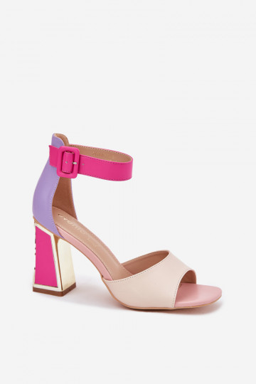 Elegante stijl dames hoge hakken sandalen zand-roze kleur Rosazara 2