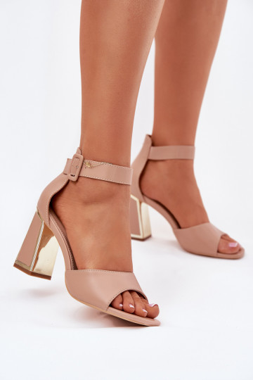 Elegante stijlvolle dames hoge hakken nude kleur Rosazara 2
