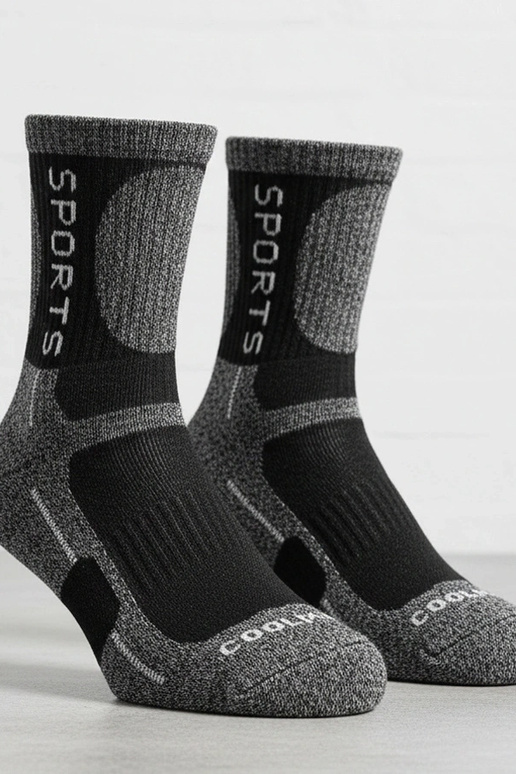 Donkergrijze warme dames sokken Siera