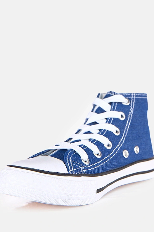 Blauwe kinder sneakers boven de enkel...