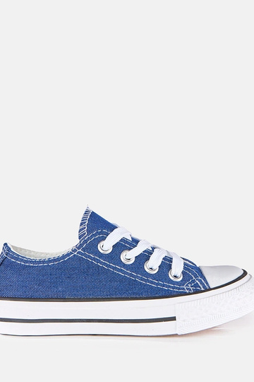 Blauwe lage kinder sneakers Lauta 2