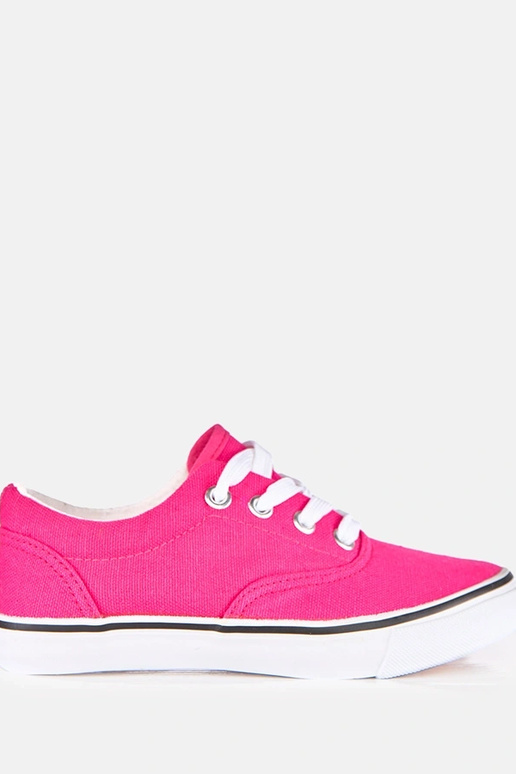 Roze kinder sneakers met veters Bollis