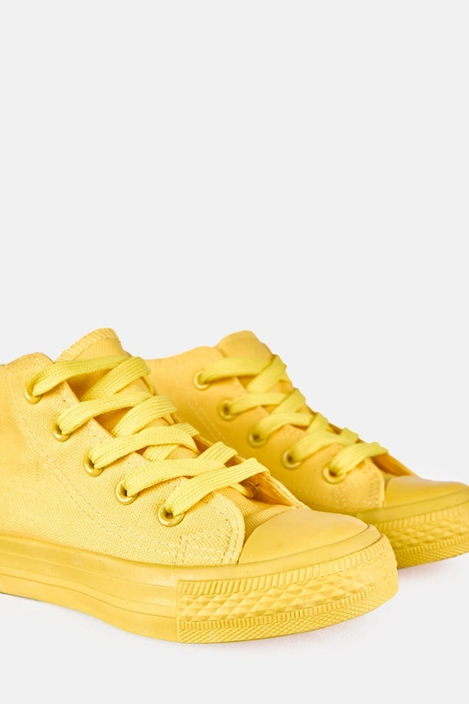 Gele hoge kindersportschoenen Laly