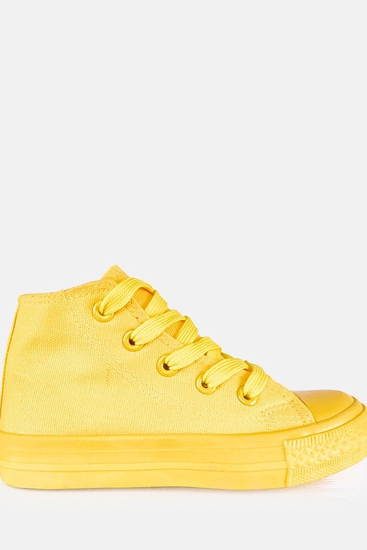 Gele hoge kindersportschoenen Laly