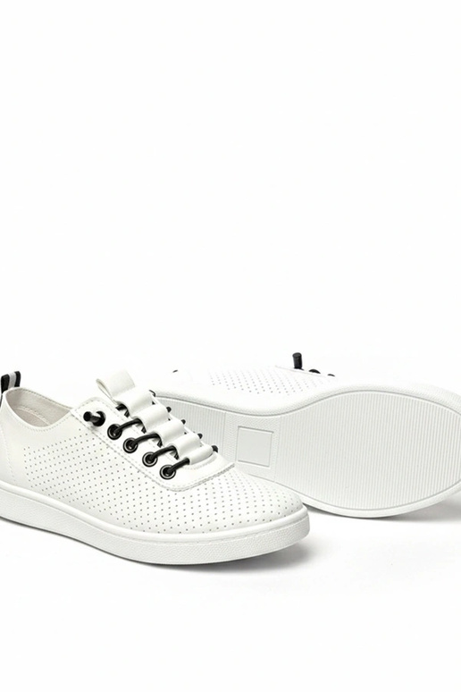 Witte instap perforatiesportschoenen...