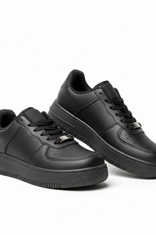 Zwarte sportschoenen met plateau...