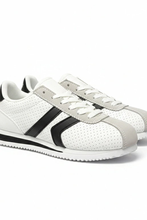 Witte-zwart sportieve sportschoenen...