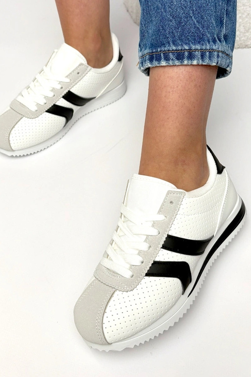 Witte-zwart sportieve sportschoenen...