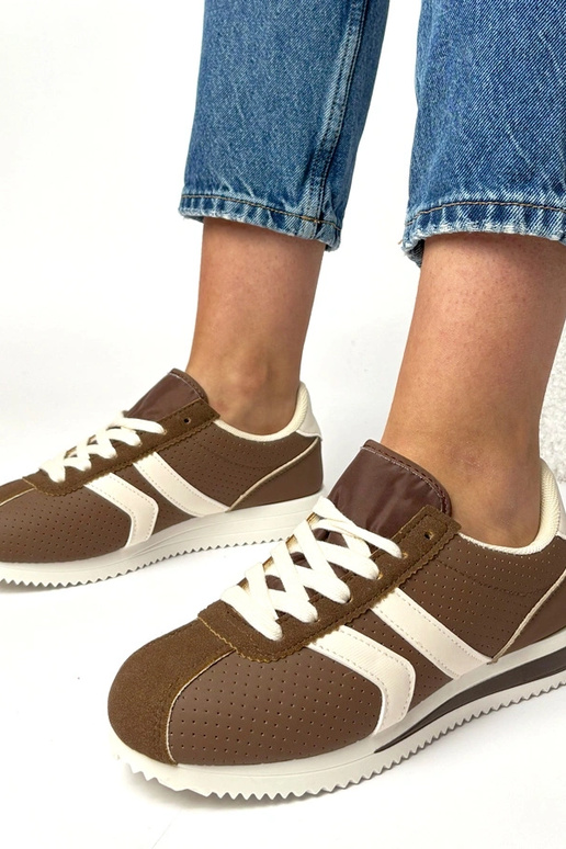 Bruine sportieve sportschoenen Camille